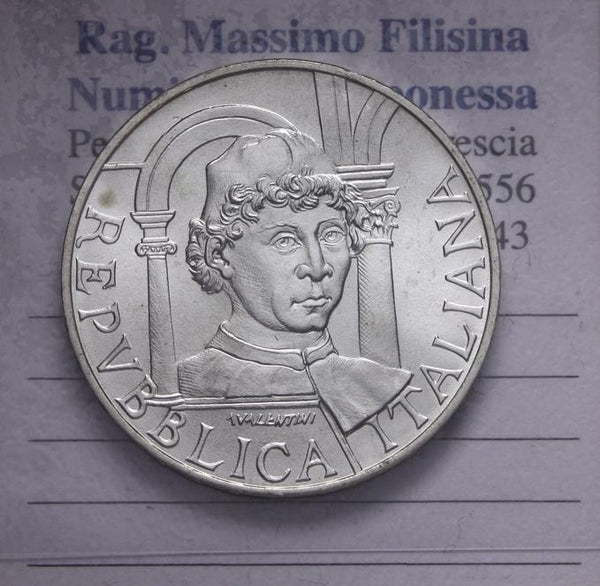 NL*ITALIA 500 Lire Argento 1992 PIERO Della FRANCESCA FDC da Divisionale zecca