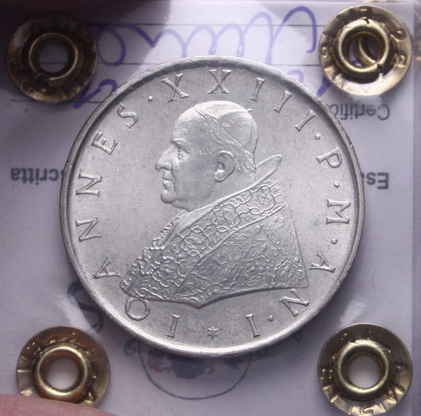 NL* Città del Vaticano GIOVANNI XXIII 500 Lire Argento 1959 FDC Perizia Filisina