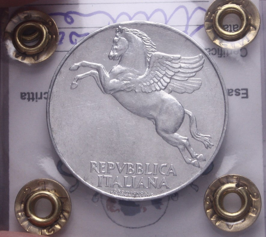NL* Italia Repubblica 10 LIRE PEGASO 1950 QFDC/FDC Perizia Filisina Massimo
