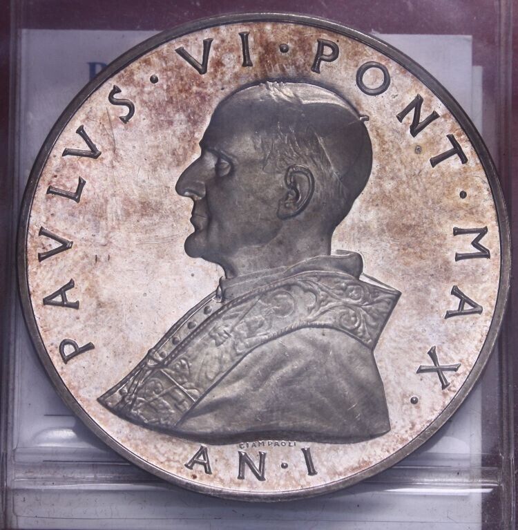 NL* ROME Vatican PAUL VI Silver Medal 1963 I IN NOMINE DOMINI FDC
