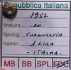 NL* Italia Repubblica 1 LIRA CORNUCOPIA 1952 NC FDC Perizia Cristiano Ferdinando
