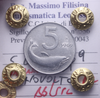 NL* Italia Repubblica 5 LIRE DELFINO 1969 1 CAPOVOLTO NC BB/SPL Perizia Filisina
