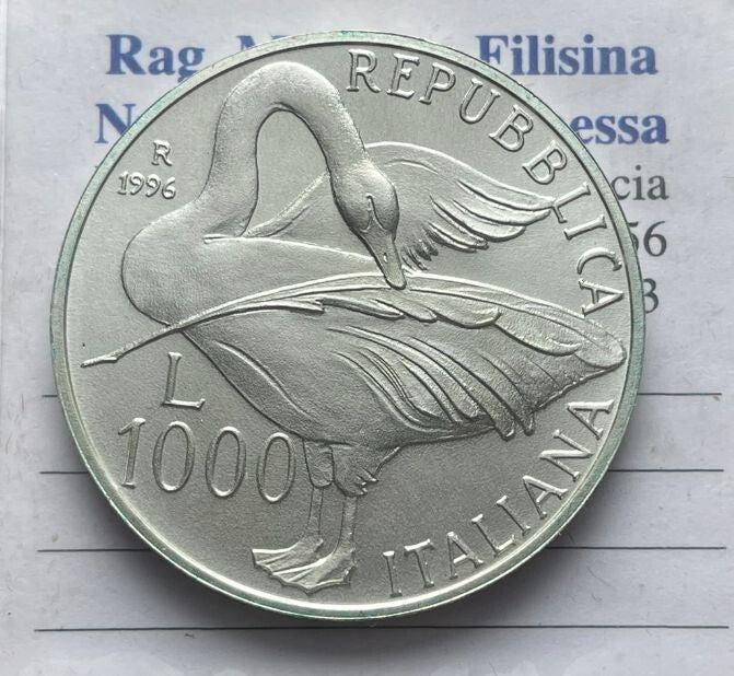 NL* ITALIA Repubblica 1000 Lire Argento 1996 EUGENIO MONTALE FDC da Divisionale