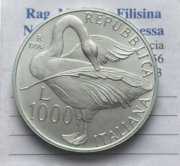 NL* ITALIA Repubblica 1000 Lire Argento 1996 EUGENIO MONTALE FDC da Divisionale