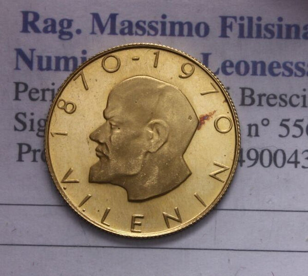NL*CECOSLOVACCHIA 100 LET O DUCATO ORO 1970 Centenario nascita LENIN PROOF RARA2