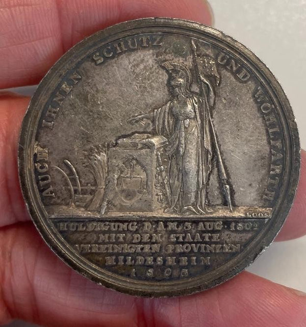 NL*GERMANIA PRUSSIA FEDERICO GUGLIELMO III Medaglia ARGENTO 1803 Giuramento RARA