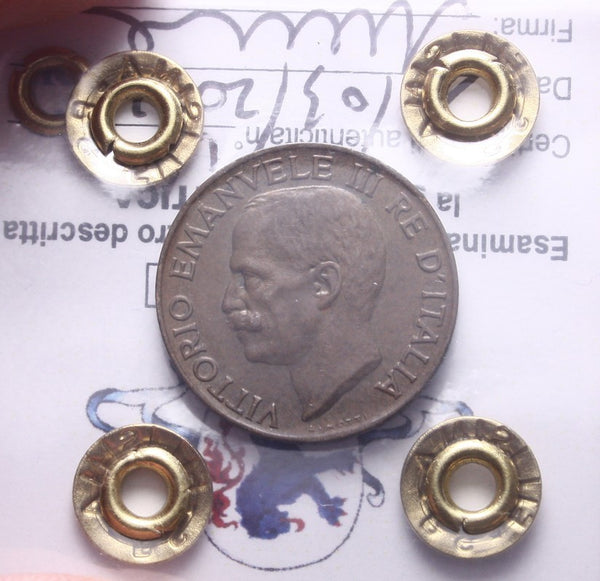 NL*VEIII Italia 5 CENTESIMI SPIGA 1936 QFDC Perizia Filisina Massimo