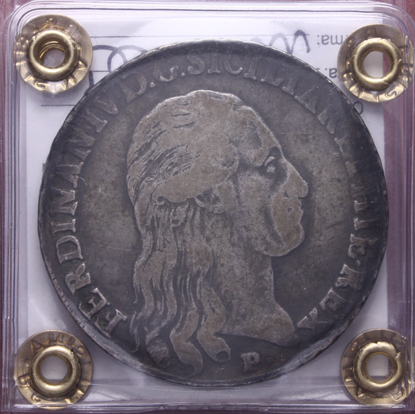 NL* REGNO DI NAPOLI FERDINANDO IV 120 GRANA ARGENTO 1798 QBB/BB Perizia Filisina