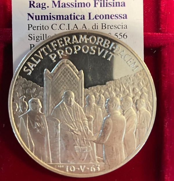 NL* ROME Pope JOHN XXIII Silver Medal 1963 POPE Receives Balzan Prize 2
