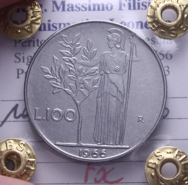 NL* Italia Repubblica 100 LIRE MINERVA 1966 FDC Perizia Filisina Massimo