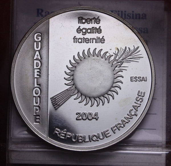 NL* GUADALUPE 2004 1 1/2 EURO SILVER ESSAY PROOF CAMEO rare