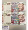 NL* Banconota BANCA ITALIA Lotto 4 PEZZI 1000 Lire MONTESSORI FDS