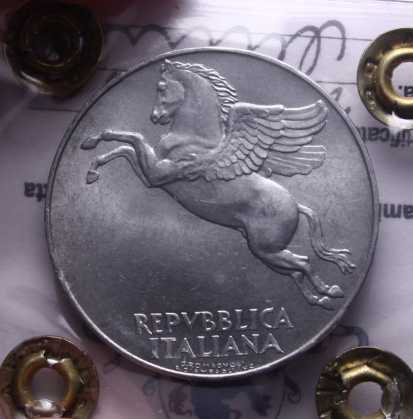 NL* Italia Repubblica 10 LIRE PEGASO 1949 FDC Perizia Filisina Massimo