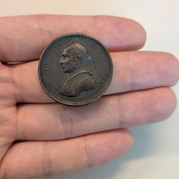 NL* ROMA Medaglia Bronzo papa LEONE XIII VENITE a ME 1899 opus Bianchi