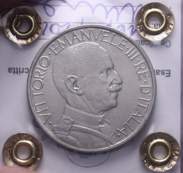 NL* VEIII BUONO DA 2 LIRE FASCIO 1923 QFDC graffietti Perizia Filisina Massimo