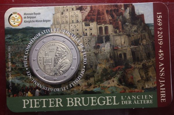 NL* BELGIO 2 EURO 2019 PIETER BRUEGEL 1569-2019 FDC coin card