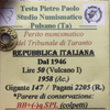 NL* Italia Repubblica 50 LIRE VULCANO 1958 RARA BB+/qSPL colpetti Perizia Testa