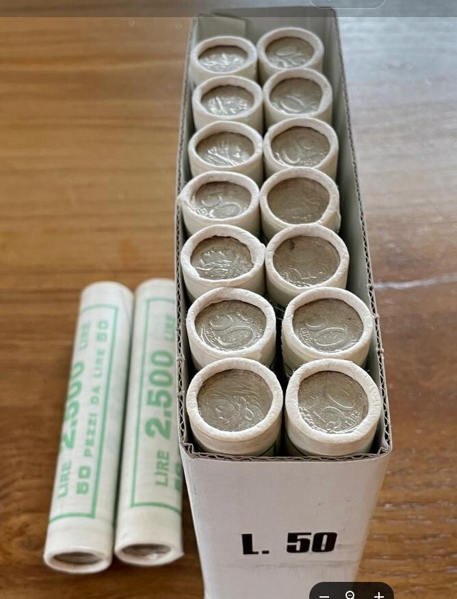 NL* ITALIA Rotolino 50 Pezzi 50 Lire PICCOLE 1996 FIOR DI CONIO assoluto -SUPER