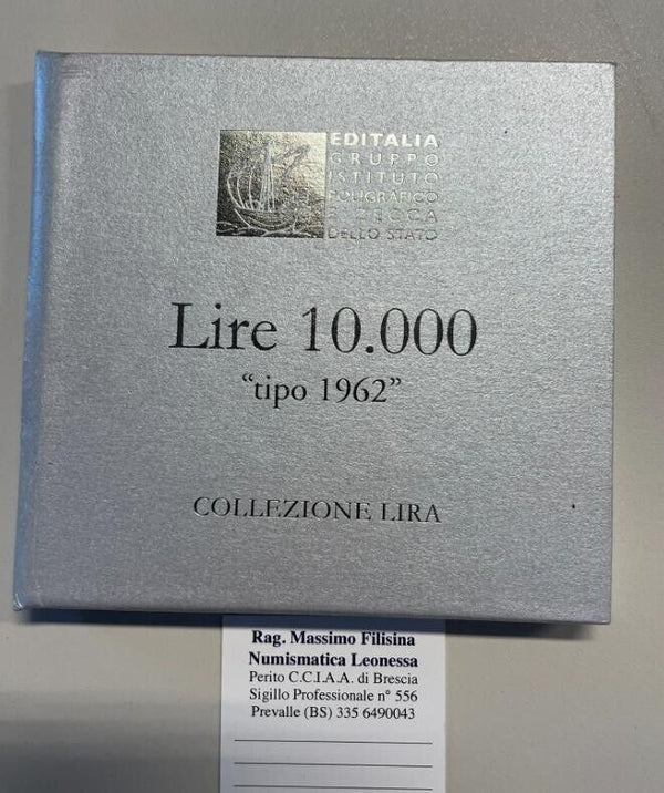 NL* EDITALIA IPZS Group Lira Collection 10,000 LIRE Type 1962 in SILVER SET