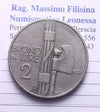 NL* VEIII  BUONO 2 LIRE FASCIO 1926 RARO OTTIMA Conservazione vedi foto *2