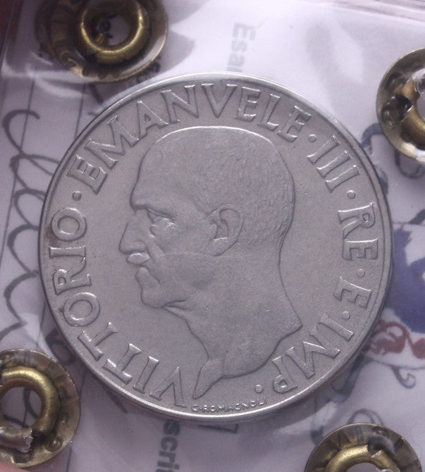 NL* VEIII 1 LIRA IMPERO 1939 XVIII ANTIMAGNETICA QFDC Perizia Filisina Massimo