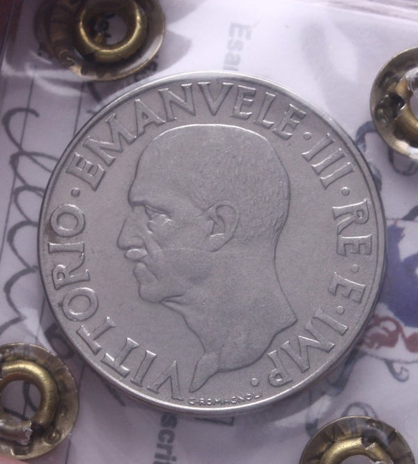 NL* VEIII 1 LIRA IMPERO 1939 XVIII ANTIMAGNETICA QFDC Perizia Filisina Massimo