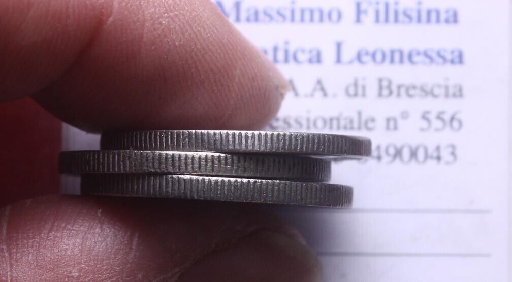 NL* Italy VEIII LOT 3 PIECES 50 CENTESIMI LIONS 1920 1921 1925 STRIPED!!!!