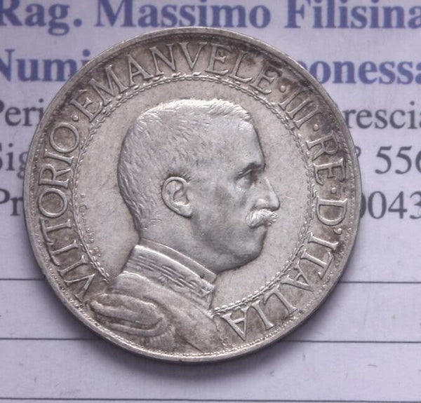NL* VEIII ITALIA 1 LIRA ARGENTO QUADRIGA VELOCE 1910 SUPER, come da foto