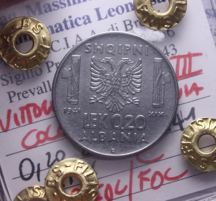 NL* VEIII ALBANIA 0,20 LEK 1941 XIX QFDC/FDC Perizia Filisina Massimo