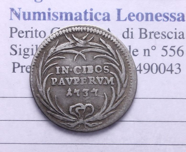 NL* STATO PONTIFICIO PAPA CLEMENTE XII GROSSO IN CIBOS PAUPERUM 1737 anno VIII