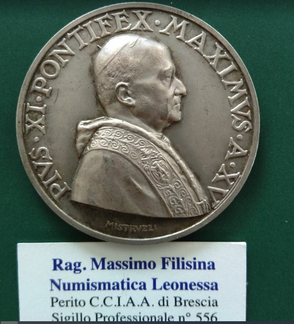 NL* ROME POPE PIUS XI Silver Medal 1936 YEAR XV The ROMAN CURIA FDC 1