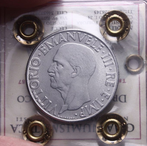 NL* VEIII Italia 1 LIRA IMPERO 1941 XIX Q.FDC Perizia ESPOSITO MARCO