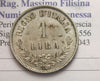 NL* ITALIA VEII 1 Lira Argento VALORE 1863 MILANO RARA SPL Perizia Filisina M.