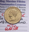 NL* CARLO FELICE 20 Lire ORO 1825 TORINO Q.BB/BB Perizia Filisina Massimo