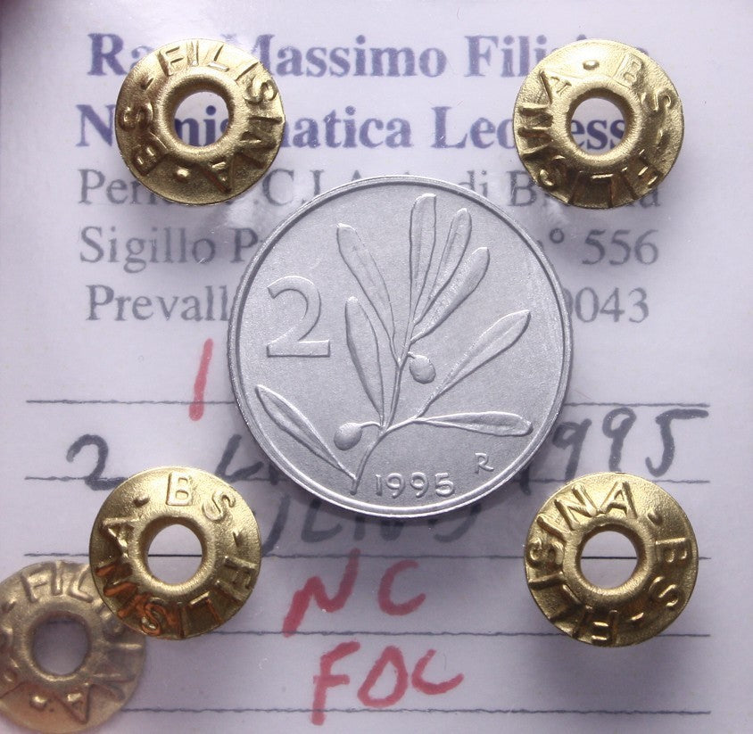NL* ITALIA Repubblica 2 LIRE ULIVO 1995 NC FDC Perizia Filisina Massimo