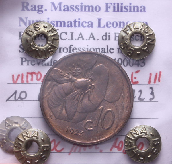 NL* VEIII ITALIA 10 CENTESIMI APE 1923 FDC PARZ. ROSSO Perizia Filisina Massimo