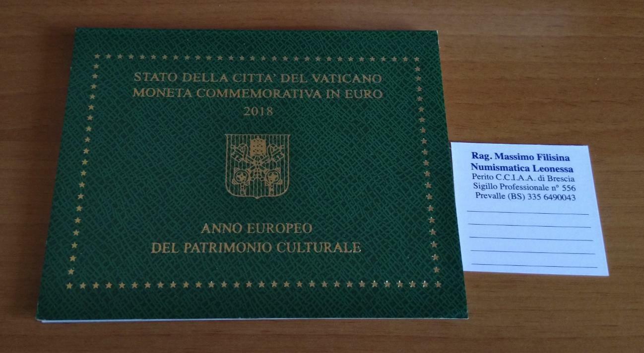 NL*VATICAN FRANCIS I 2 Euro 2018 Year of Cultural Heritage FDC SET Mint 