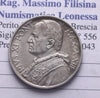 NL* ROMA CITTA' DEL VATICANO Papa PIO XI 5 Lire ARGENTO 1934 come da foto