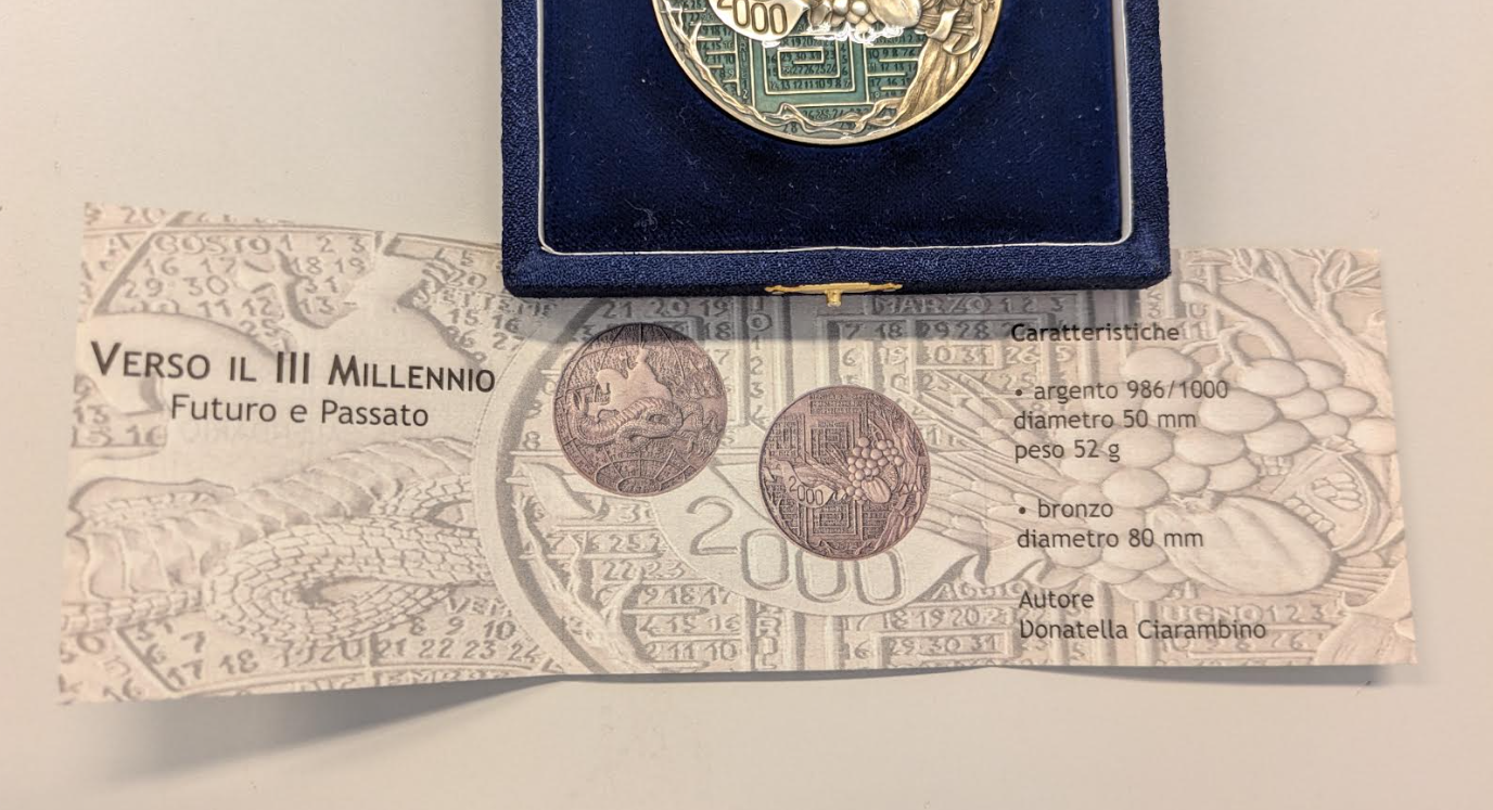 NL* ITALIA Medaglia Argento VERSO IL III MILLENNIO CALENDARIO 2000 FDC set zecca