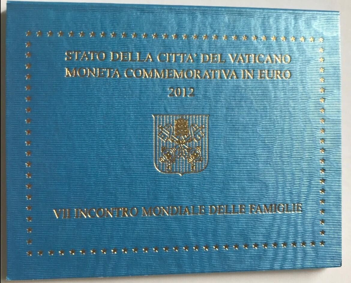 NL*VATICANO BENEDETTO XV 2 Euro 2012 INCONTRO MONDIALE DELLE FAMIGLIE FDC set
