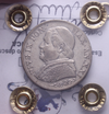 NL* STATO PONTIFICIO PIO IX 1 LIRA Ag. 1866 MOLTO RARA BB/SPL Perizia Filisina