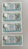 NL* ITALIA Lotto 4 banconote 500 LIRE MERCURIO FDS 14 FEBBRAIO 1974 Consecutive