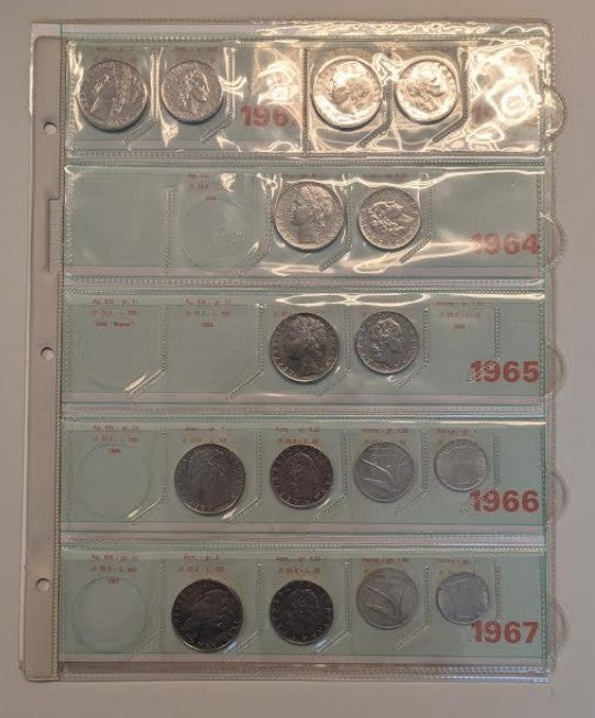 NL* ITALIA LOTTO 16 pezzi 100 50 10 5 LIRE 1962 63 64 65 66 67 come da foto
