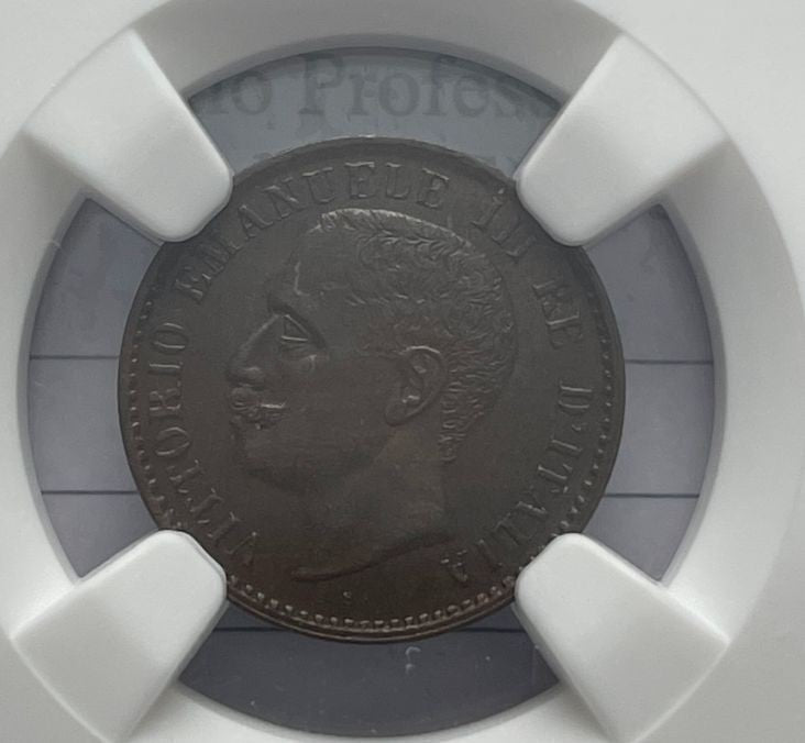 NL* VEIII 1 CENTESIMO Valore 1902 RRR R3 RARISSIMO in Slab MS62 NCG USA - FDC