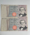 NL* BANCA D'ITALIA Lotto da due banconote 1000 LIRE G.VERDI come da foto