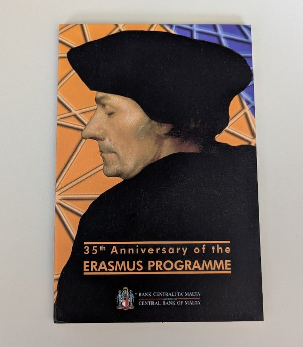 NL* MALTA 2 EURO 2022 35° ANNIVERSARIO PROGRAMMA ERASMUS FDC set zecca COINCARD