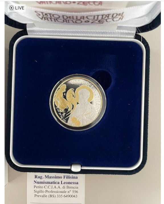 NL* VATICANO 5 Euro ORO e ARGENTO 2022 12 Apostoli SAN PIETRO PROOF set zecca