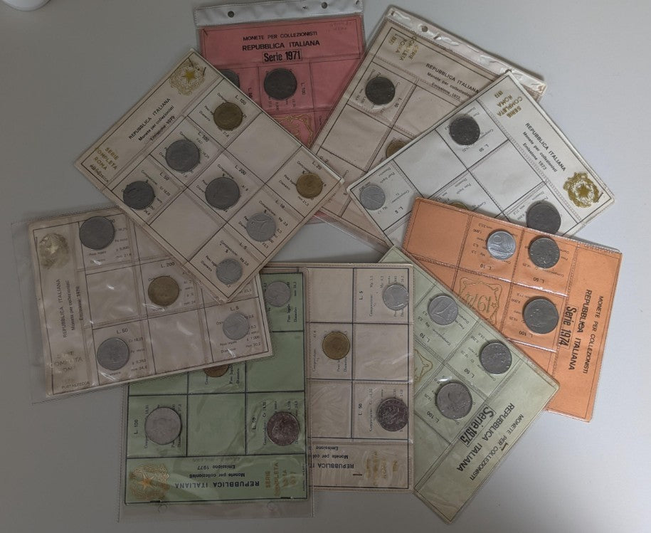 NL* ITALIA 9 Divisionali DAL 1971 AL 1979 FDC in set