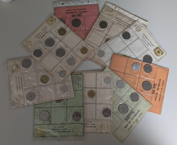 NL* ITALIA 9 Divisionali DAL 1971 AL 1979 FDC in set