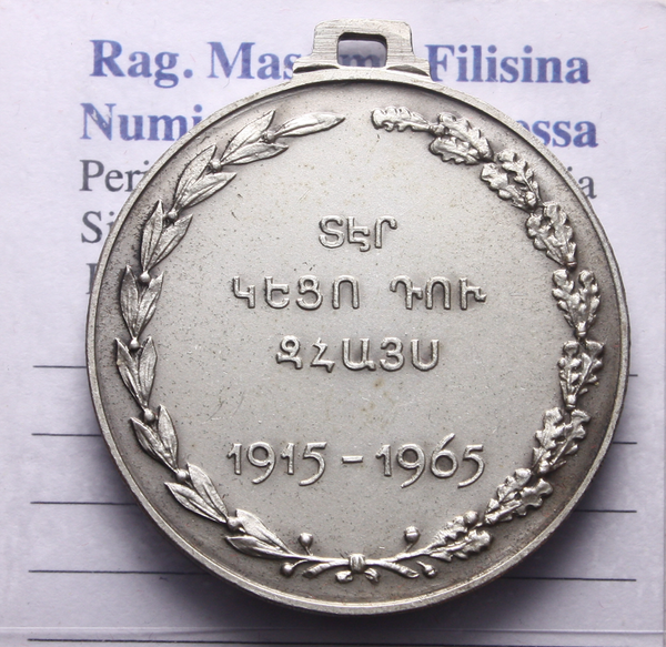 NL* ARMENIA Medaglia Commemorativa 1915-1965
